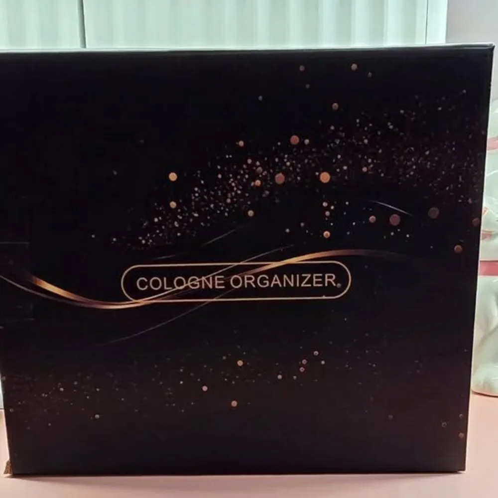 Cologne Organizer Display Shelf Hidden Drawer Storage